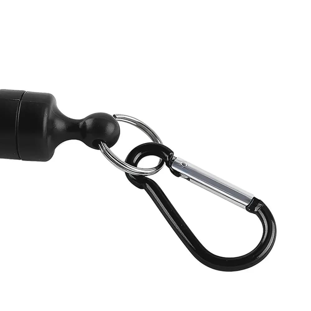 Mousqueton magnétique avec porte-clés pour pêche - Accessoire anti-chute pour matériel