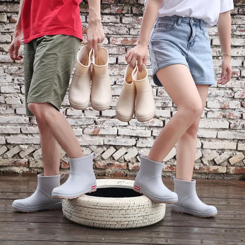 Bottes de pluie homme semelle épaisse mode antidérapantes pêche cuisine extérieur lavage auto EVA