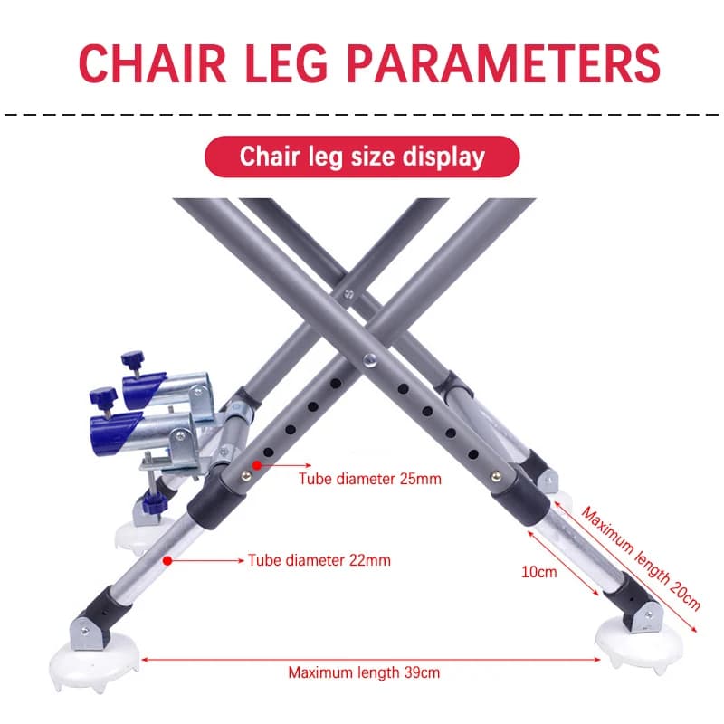 Fauteuil de pêche pliant réglable 180° avec dossier aluminium - Chaise portable pour camping et pêche