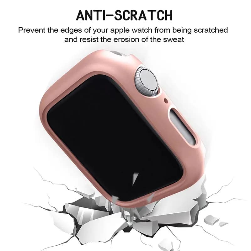 Coque de protection PC pour Apple Watch 45mm 41mm 44mm - Accessoire bumper étanche série 7 SE 6 5