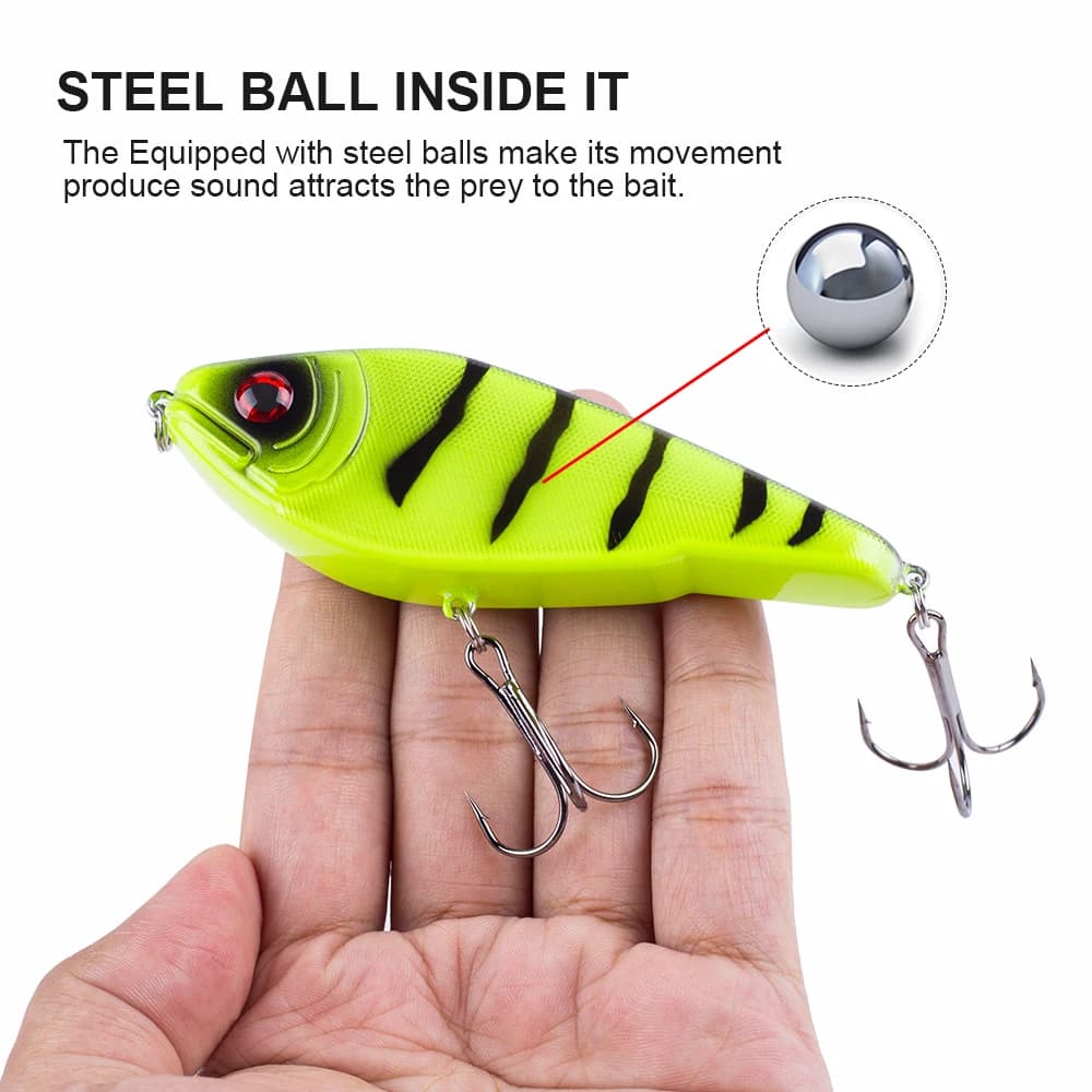 Leurre Jerkbait Hanlin Glide 75-150mm pour pêche du brochet, muskie et black bass - appât dur crankbait