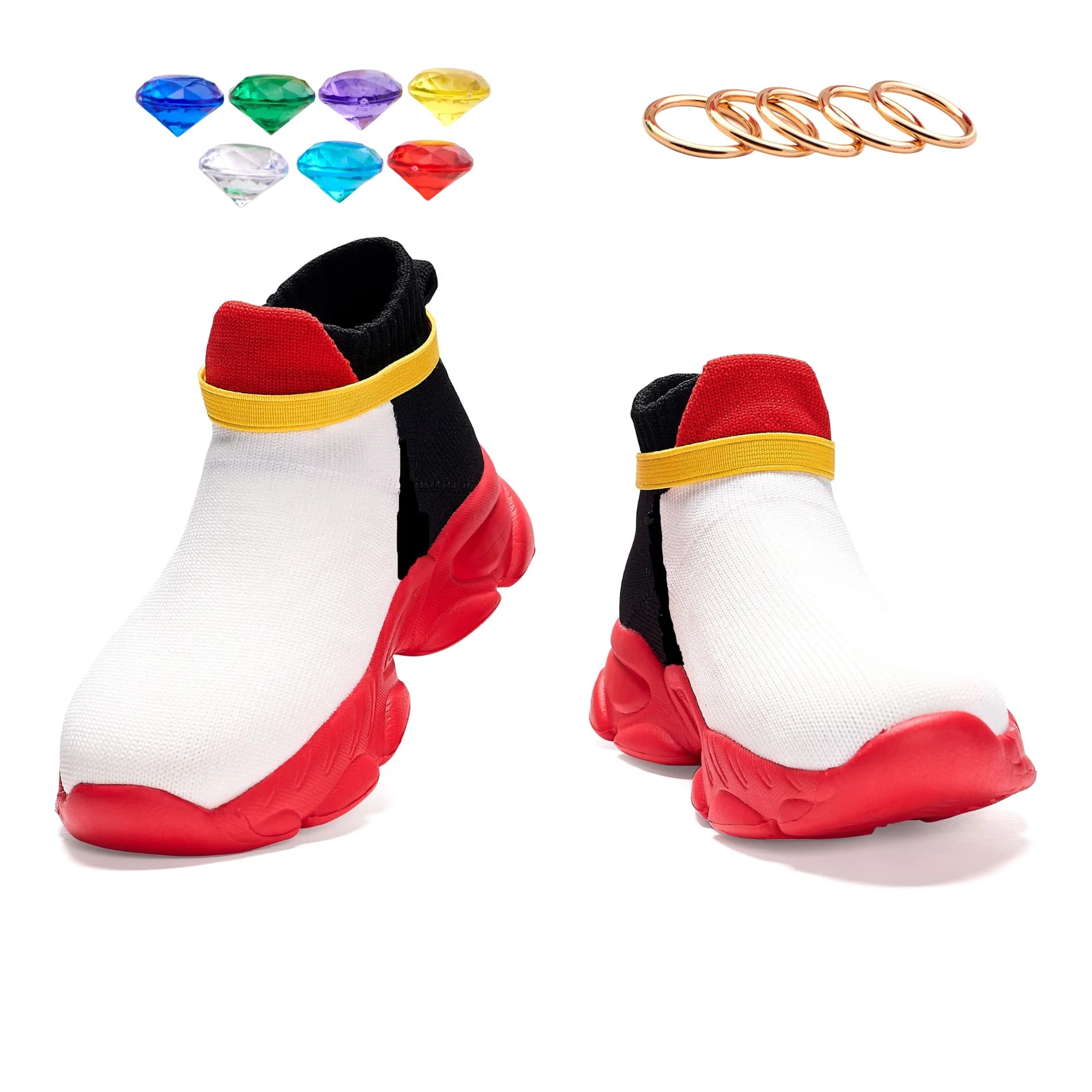 Chaussures Shadow pour enfants - Sneakers rouges inspirées de Sonic, pour garçons et filles, style gaming