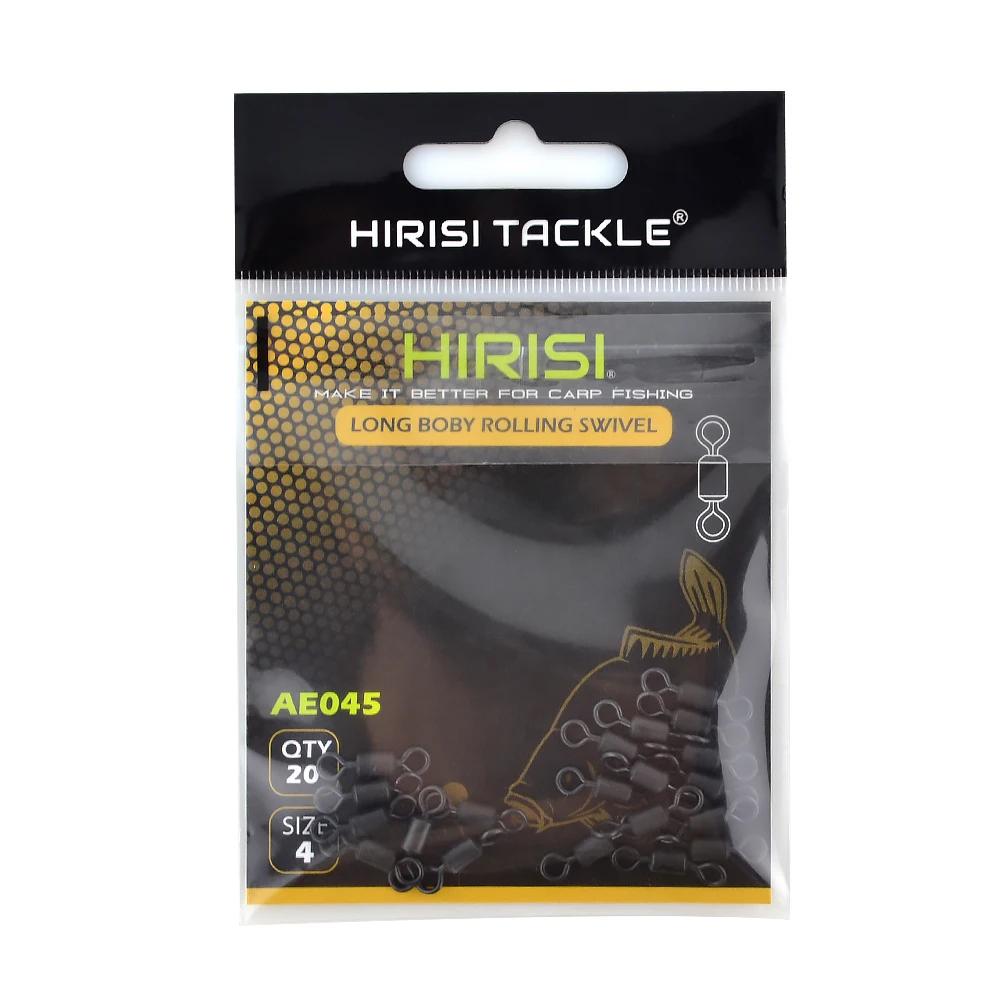 Émerillons roulants pêche carpe 20 pièces corps long haute vitesse snaps accessoires terminal matériel pêche
