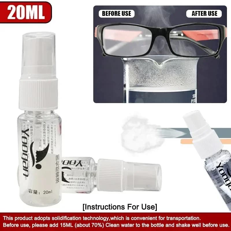 Spray anti-buée pour masque de plongée et lunettes - Nettoyant défoguant pour verres de natation et voiture