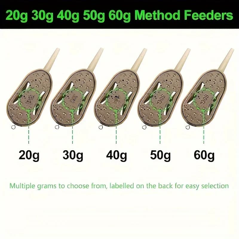 Feeder method 20g à 60g inline - Kit feeder pour pêche à la carpe au coup et au feeder