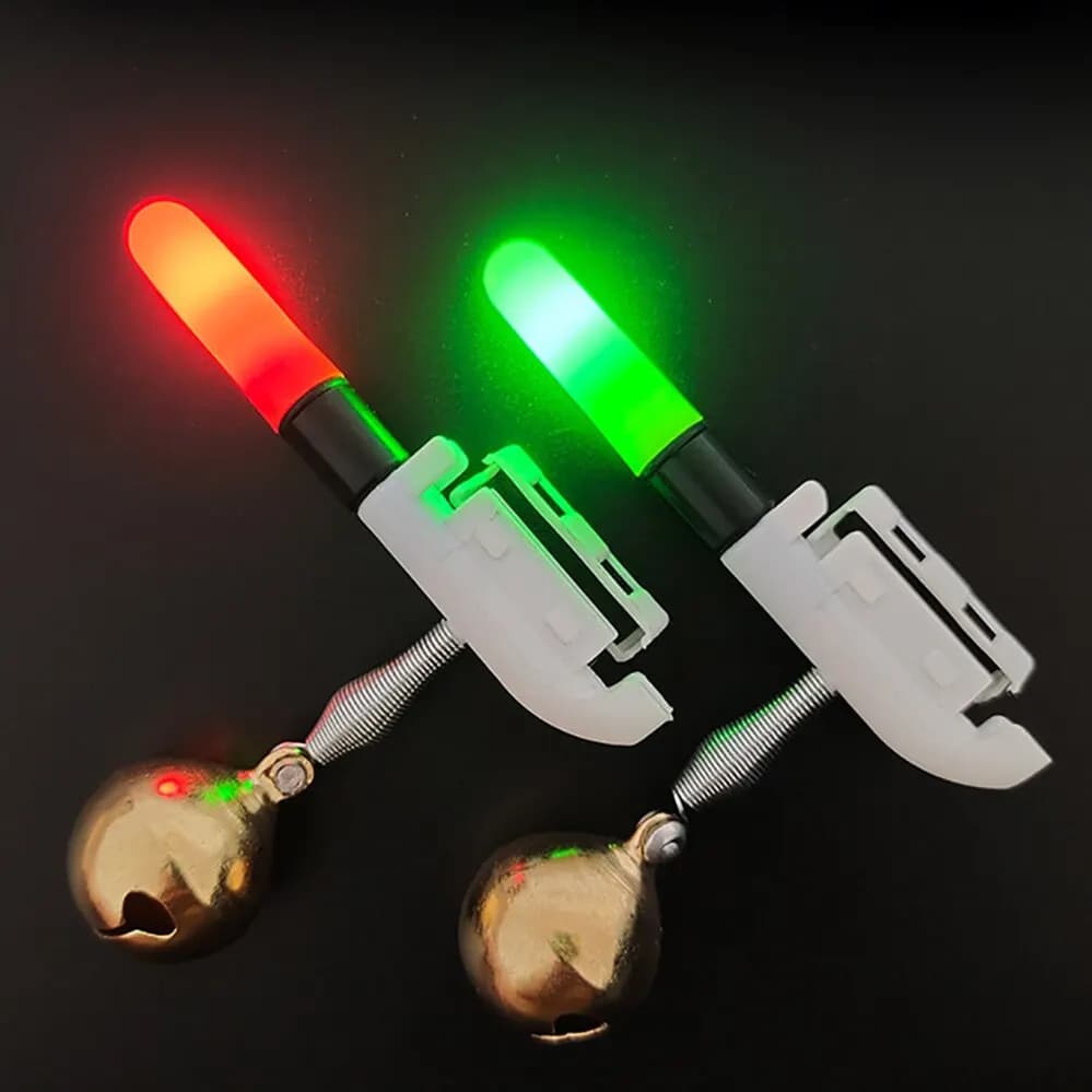 Alerte lumineuse LED pour canne à pêche de nuit, rechargeable USB, avec batterie lithium et clochette