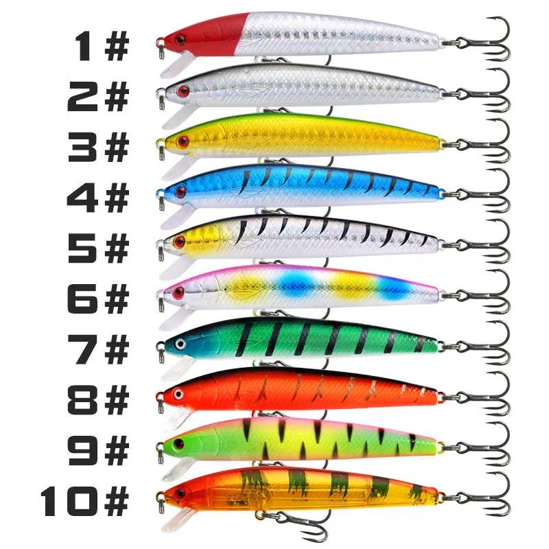 Kit leurres durs mini minnow flottants - Crankbaits wobblers pour pêche des carnassiers