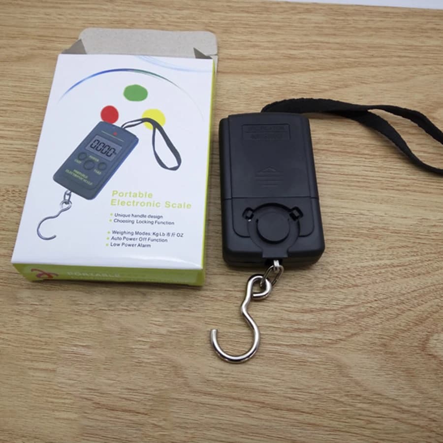 Balance électronique portable 40kg multifonction pêche - pèse-bagages mini suspendu voyage crochet précis
