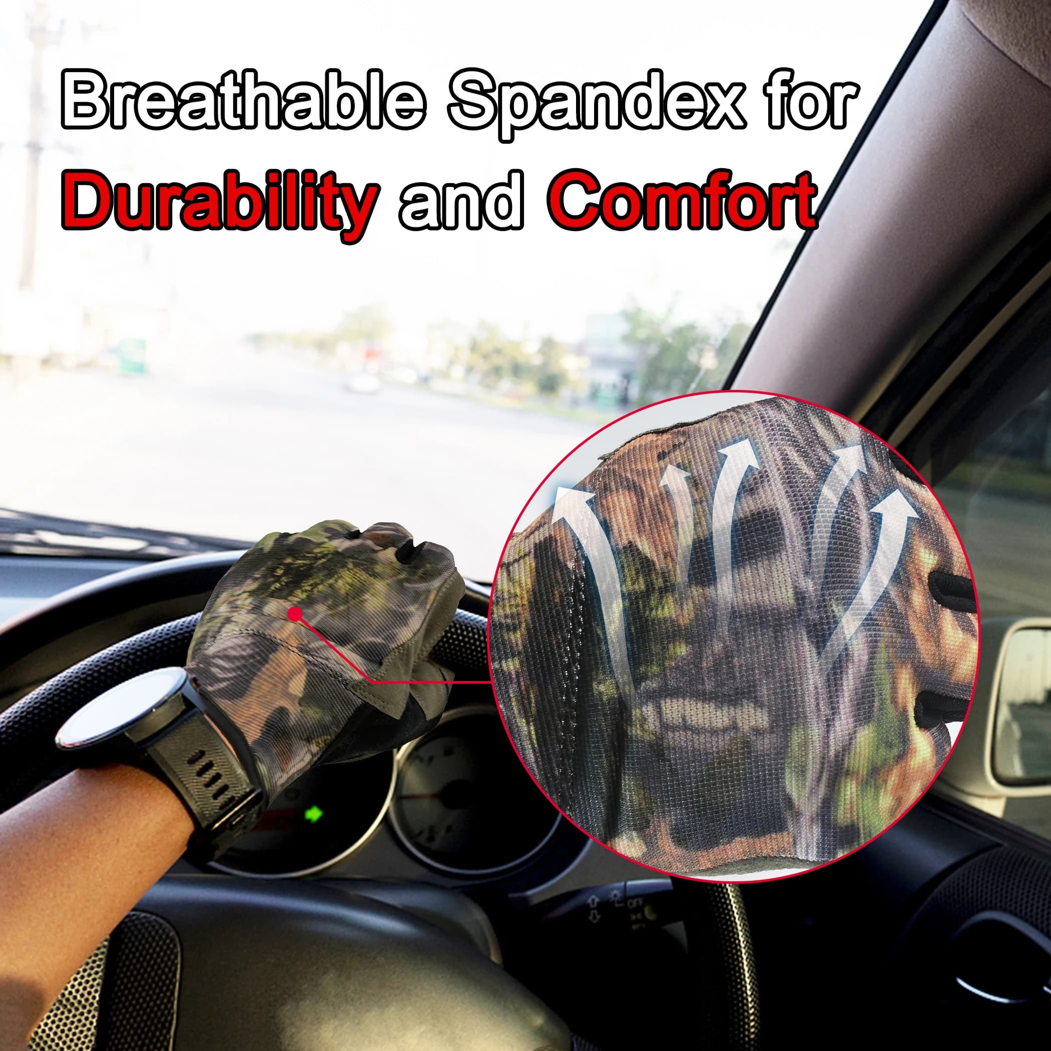 Gants camouflage homme prise pêche randonnée extérieur construction mécanique écran tactile chasse activités