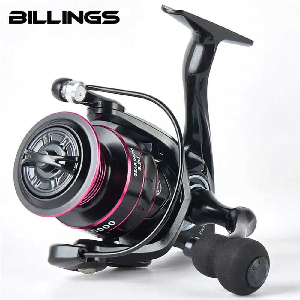 Moulinet spinning BILLINGS 1000-7000 frein 8-12KG avec bobine métal pour eau douce et mer