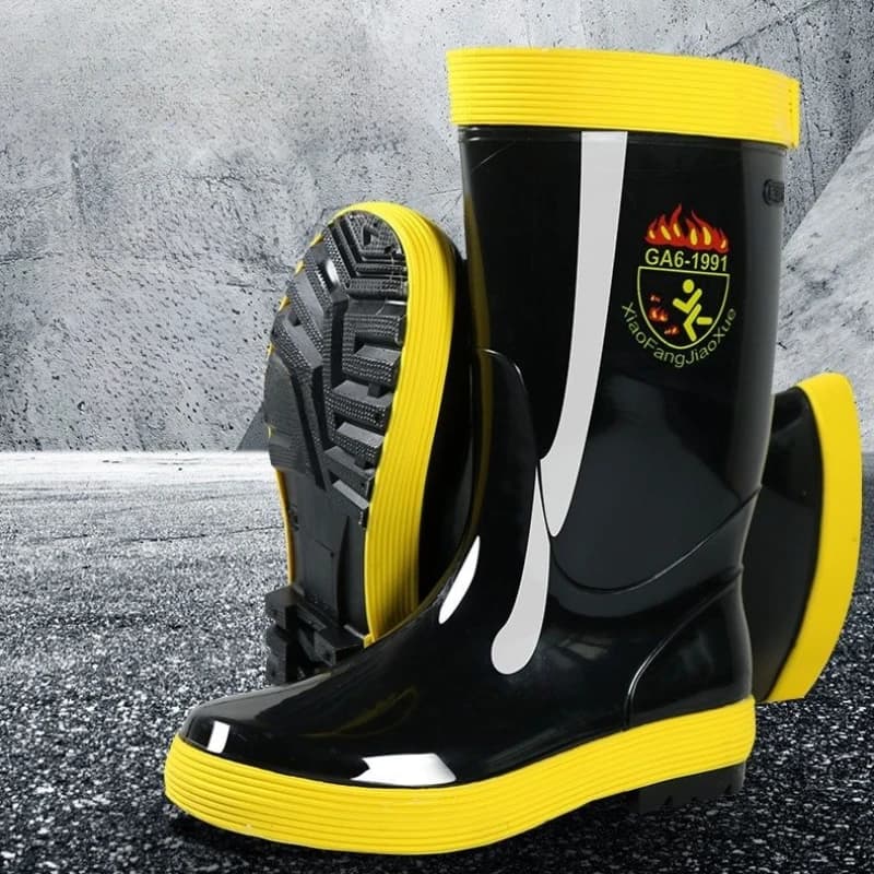 Bottes pêche homme PVC imperméables antidérapantes sans lacets larges pour jardin et activités extérieures
