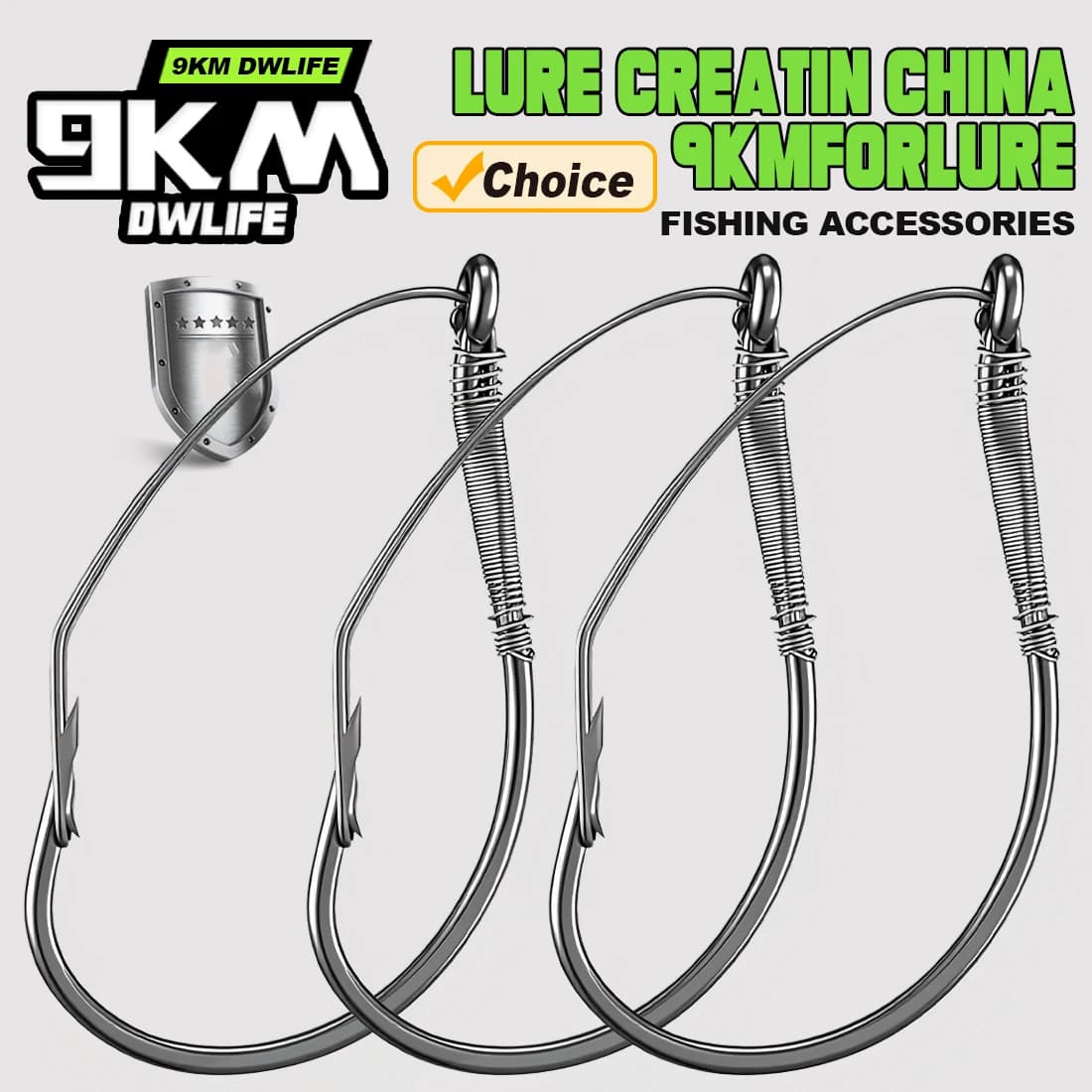 25 hameçons Wacky Rig sans herbe 9KM pour pêche du black bass et perche
