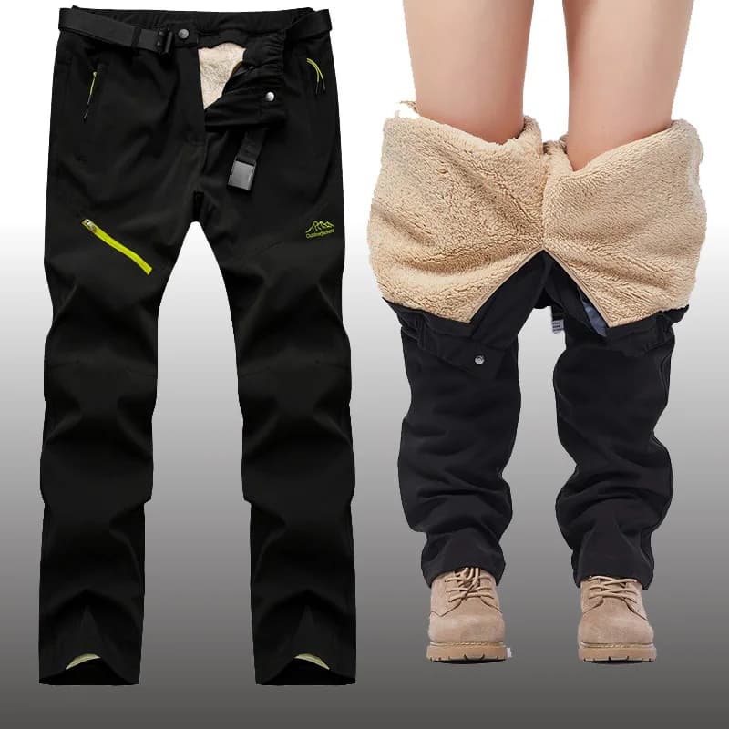 Pantalon hiver épais avec doublure amovible - chaud pour pêche hivernale et trekking neige