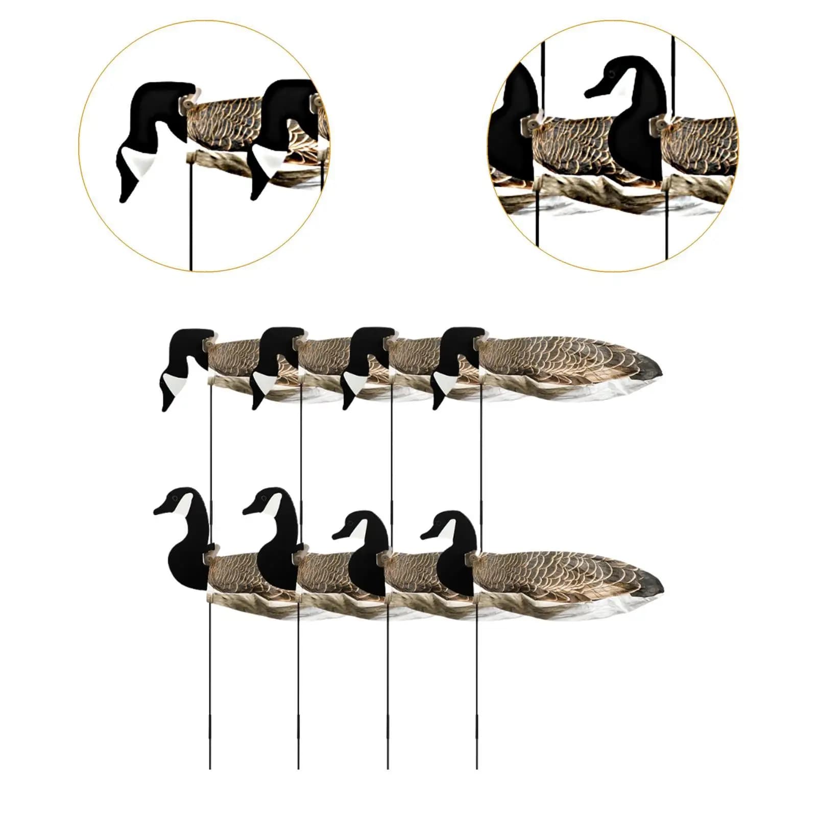 Leurres oie papier ferronnerie mouvement réaliste - appât oiseaux chasse extérieur gibier d'eau