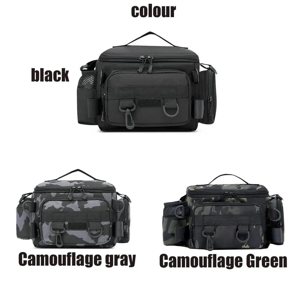 Sac à dos camouflage pêche homme avec multiples compartiments pour matériel de pêche mer et extérieur