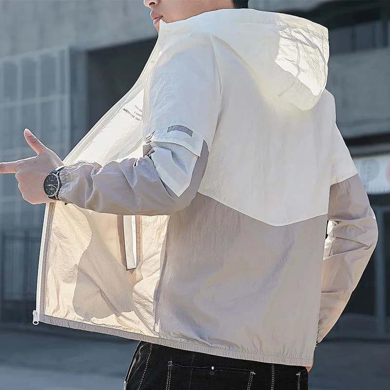Veste d'été imperméable avec capuche - Protection solaire homme femme - Vêtements pêche chasse