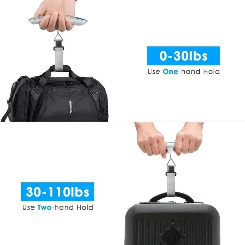 Pèse-poisson électronique portable 50kg avec rétroéclairage LCD pour pêche voyage et bagages