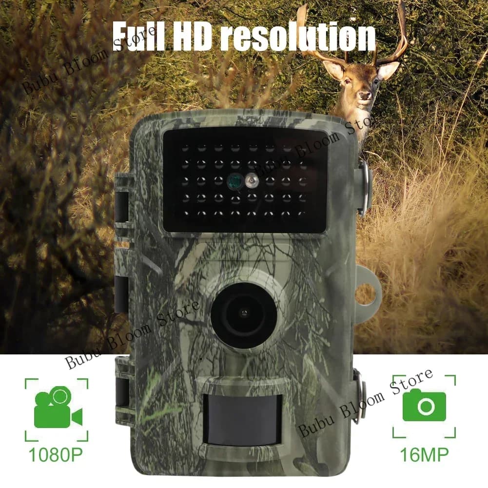 Mini caméra trail 16MP 1080P étanche vision nocturne - Surveillance discrète pour jardin et forêt