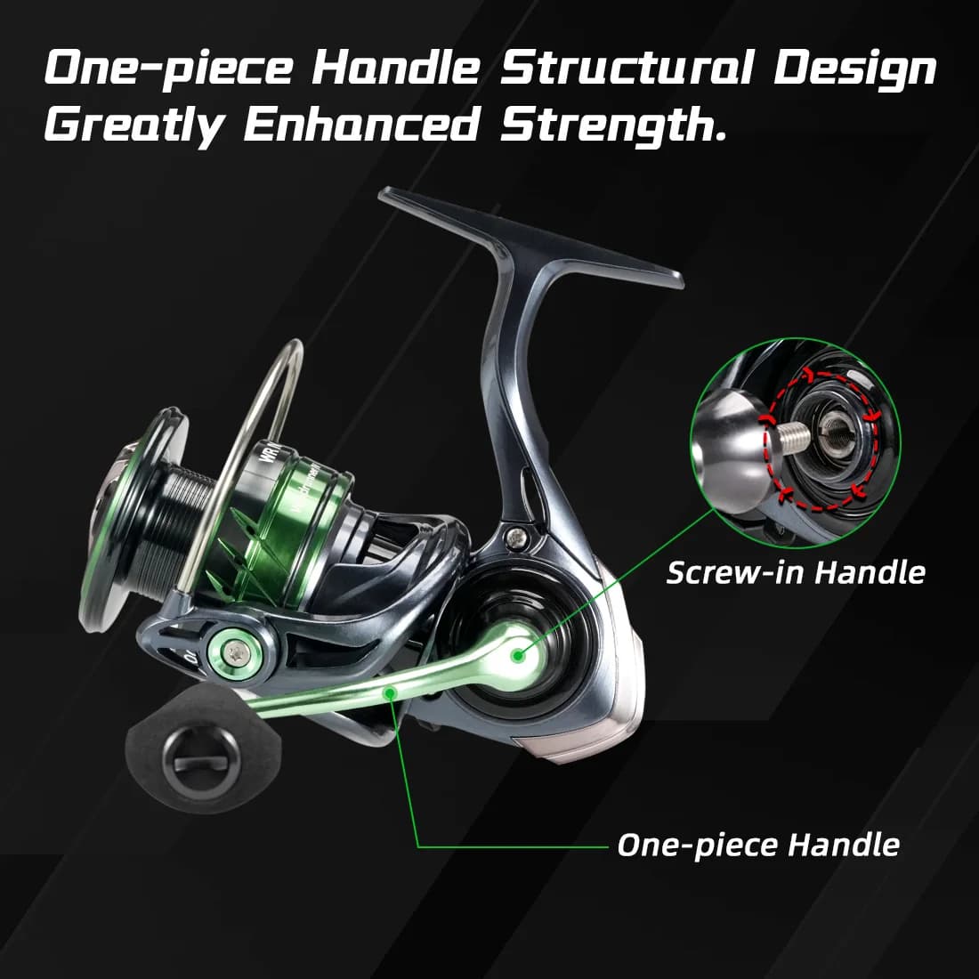Moulinet de pêche SeaKnight WR4 ultra-léger 5.2:1 rotor carbone pour eau douce - 9+1 roulements
