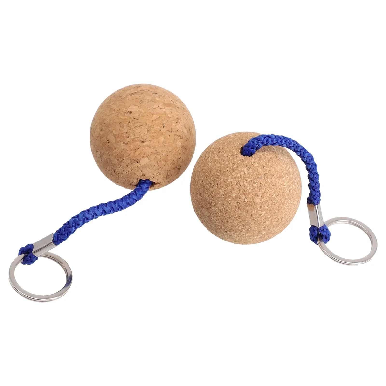 Porte-clés flottant boule liège 50mm - 2 pièces pour bateau kayak pêche - Léger et flottant