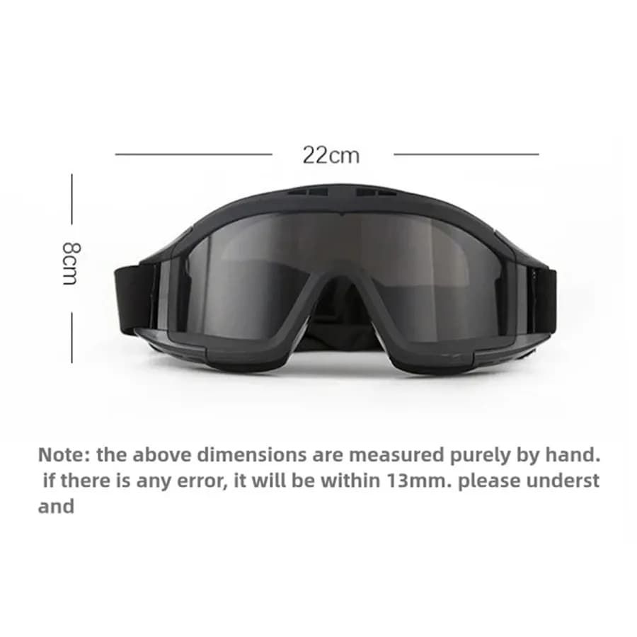 Lunettes tactiques anti-explosion pour paintball, airsoft et pêche extrême - Protection anti-impact