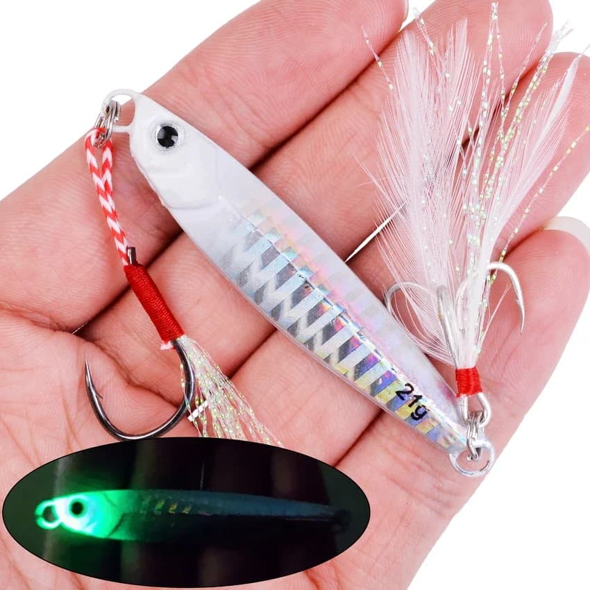 Cuiller métallique 7G-60G - leurre jigging shore super dur pour pêche du bar et carnassiers