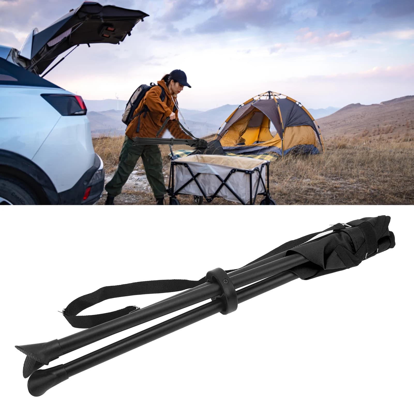 Tabouret trépied pliant 200kg charge antidérapant stable portable pêche camping pique-nique