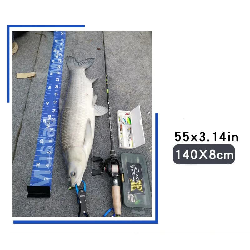 Règle de mesure poisson portable 55 pouces résistante aux plis pour perche et riz - Échelle précise