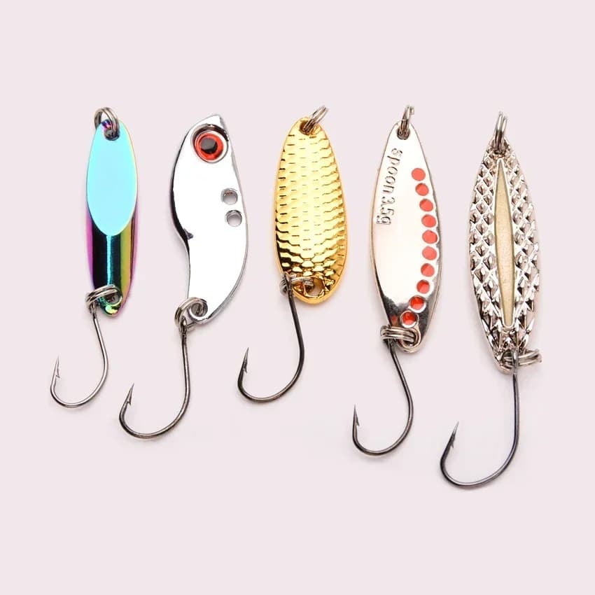 Lot de 5 leurres Wobbler métal 3g/10g/15g - Leurres durs VIB pour pêche en mer et eau salée