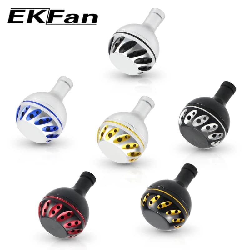 Poignée de moulinet EKfan 30/35/38mm en alliage métal pour pêche spinning et baitcast - Compatible Daiwa Shimano
