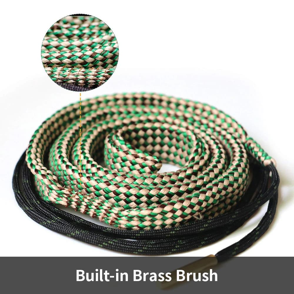 Nettoyeur canon fusil corde brosse 5.56mm/.223/.22/9mm/.380/12GA/.30cal/.308 pêche chasse