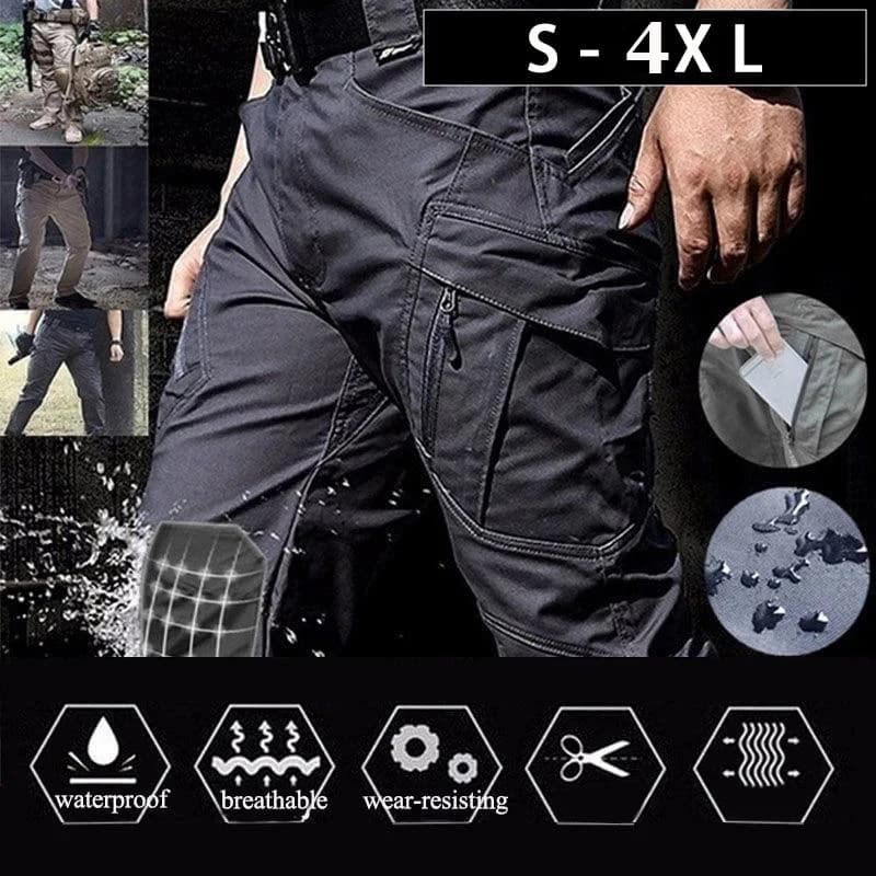Pantalon cargo travail tactique été homme imperméable multi-poches randonnée pêche entraînement