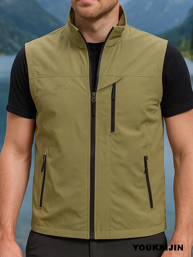 Veste de pêche sans manches été homme respirante et rafraîchissante, séchage rapide pour randonnée, tailles S-6XL