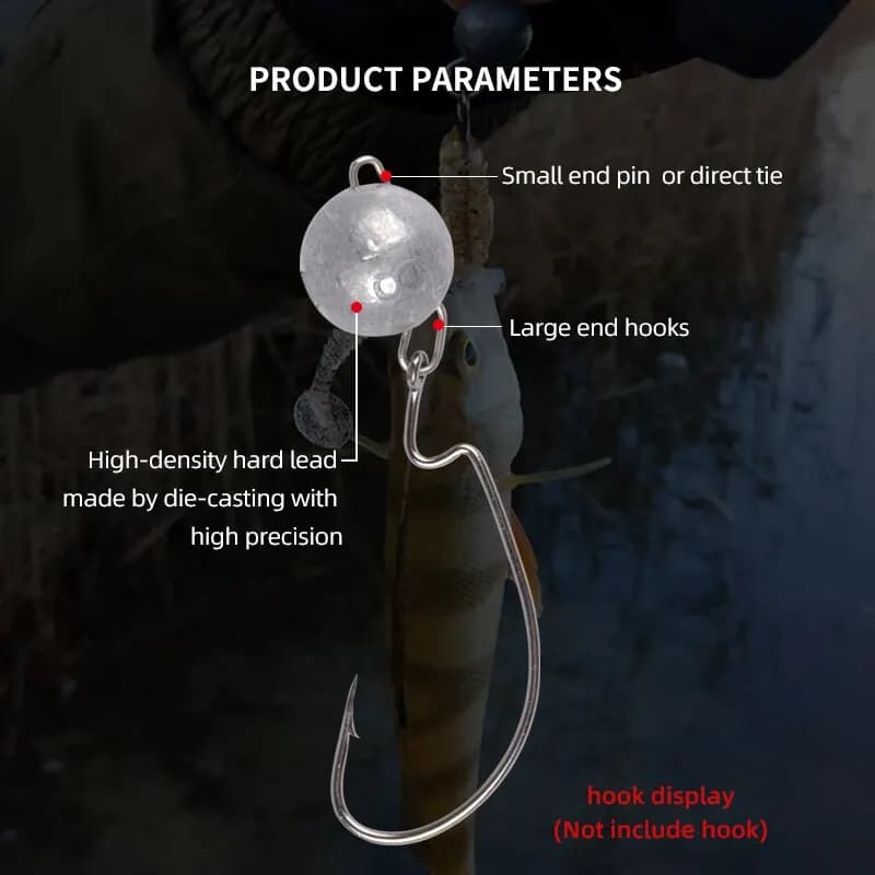 Têtes plombées MEREDITH aggravées 2g 4g 6g - Pour leurres souples et pêche en profondeur
