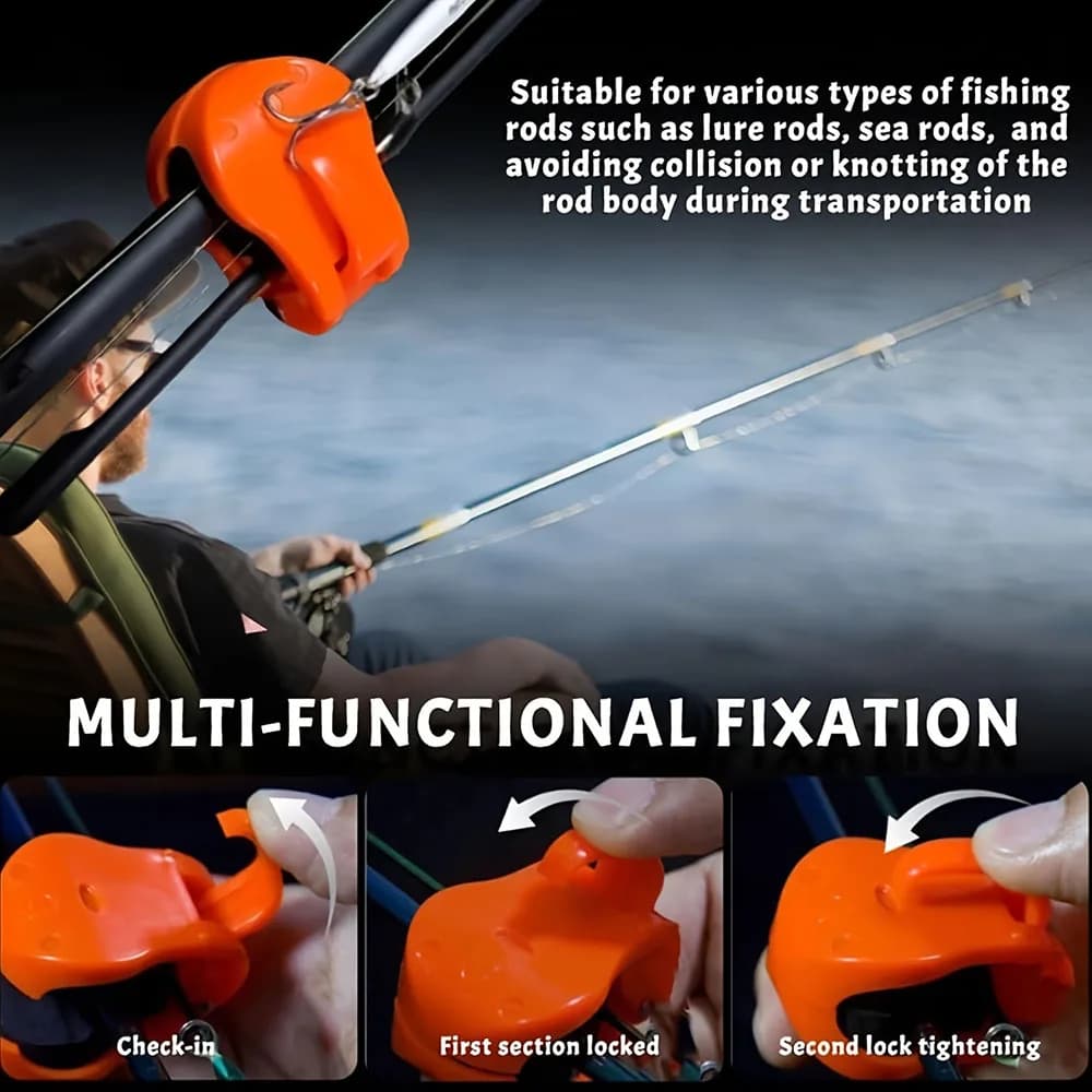 Support de canne à pêche portable à fixation rapide - Organisateur de matériel sans outil
