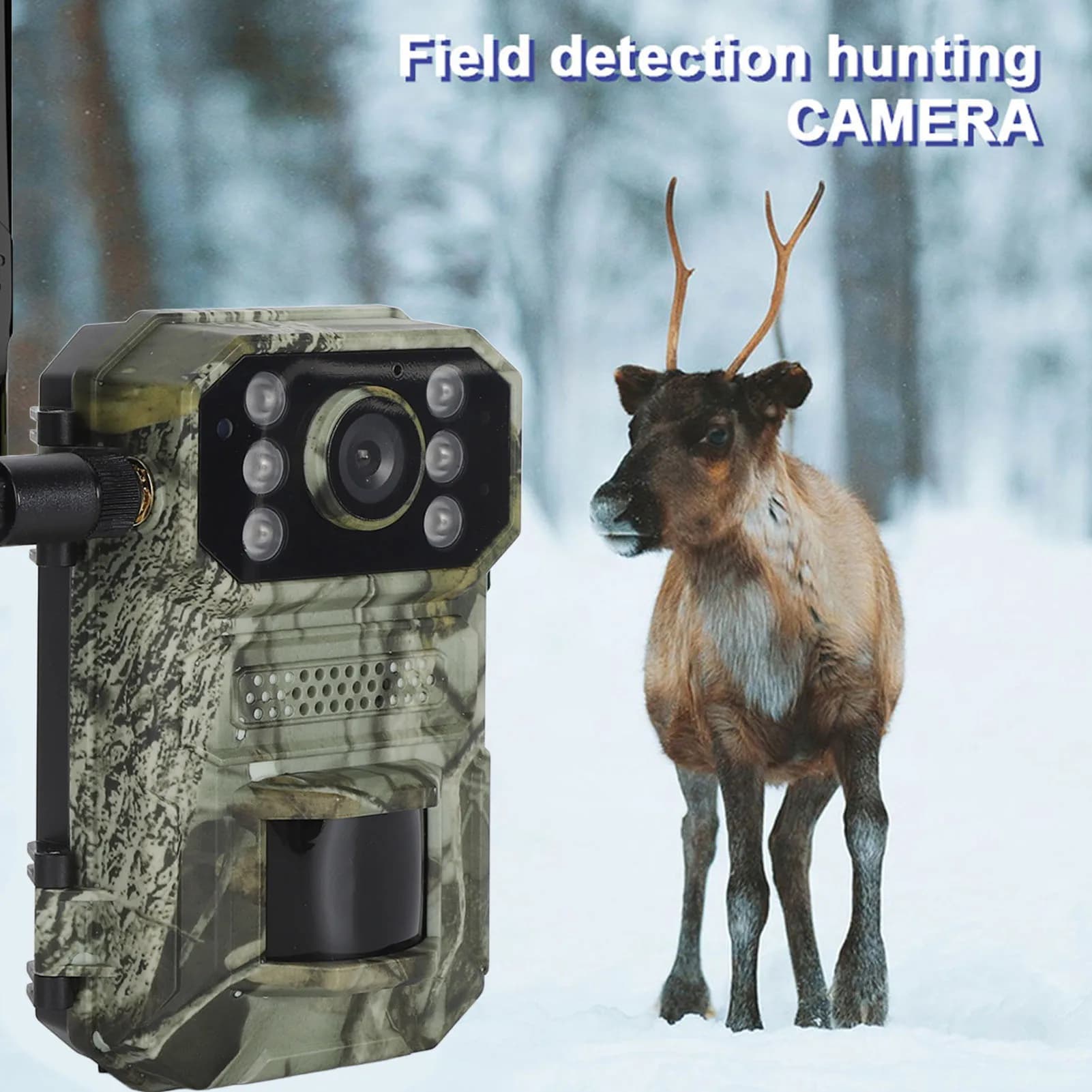 Caméra trail solaire étanche IP66 détection mouvement vision nocturne angle 120° 4K 14MP chasse surveillance faune