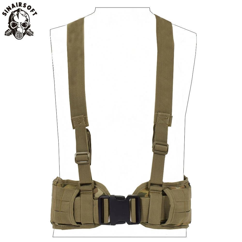 Gilet tactique Molle ceinture homme 1000D nylon rembourrée réglable pour airsoft et pêche
