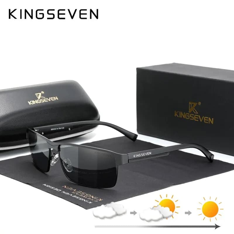 Lunettes de soleil polarisées KINGSEVEN carrées UV400 anti-éblouissement conduite pêche hommes femmes