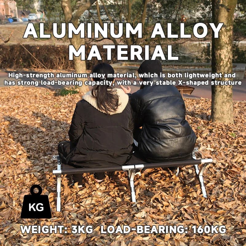 Tabouret pliant WESTTUNE pour camping et pêche - Siège double aluminium léger pour randonnée et jardin