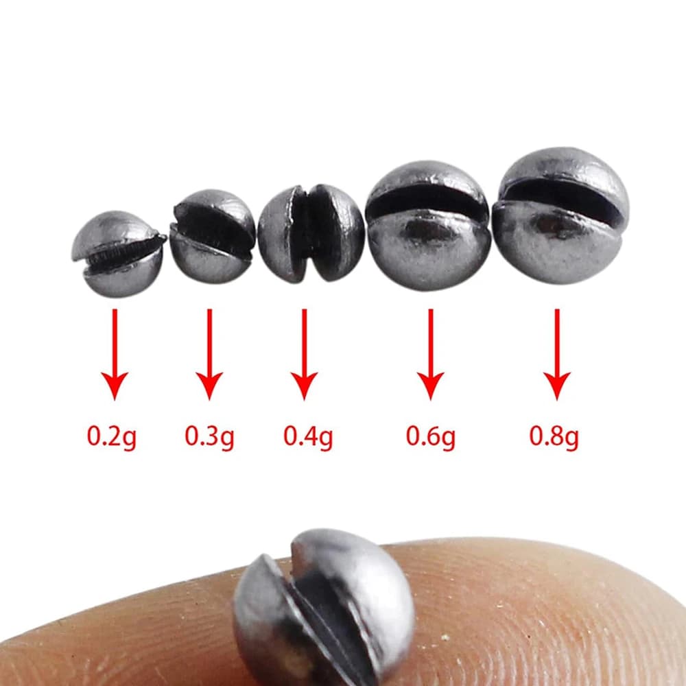 205pcs Fishing Weights Sinkers Kit Lead Split Shot Fishing Line Sinkers 5 Sizes 