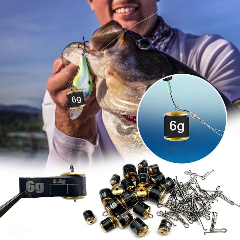Plombs pêche détachables 1.5g-6g libération rapide casting précision accessoires pêche extérieure