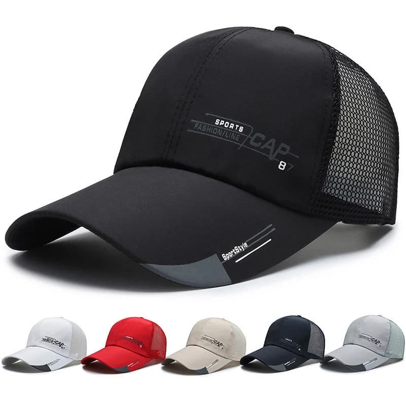 Chapeau de pêcheur été homme séchage rapide coréen respirant maille casual pour pêche