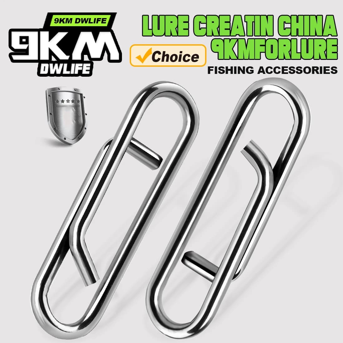 Snaps fishing 50 pièces 9KM acier inoxydable pour connexion rapide des leurres pêche mer