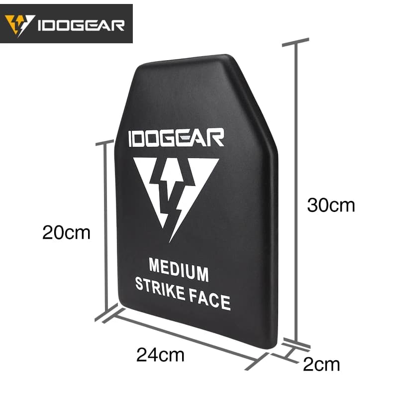 Plaques EVA mousse tactique airsoft pêche - Plaques choc élastiques taille moyenne noir
