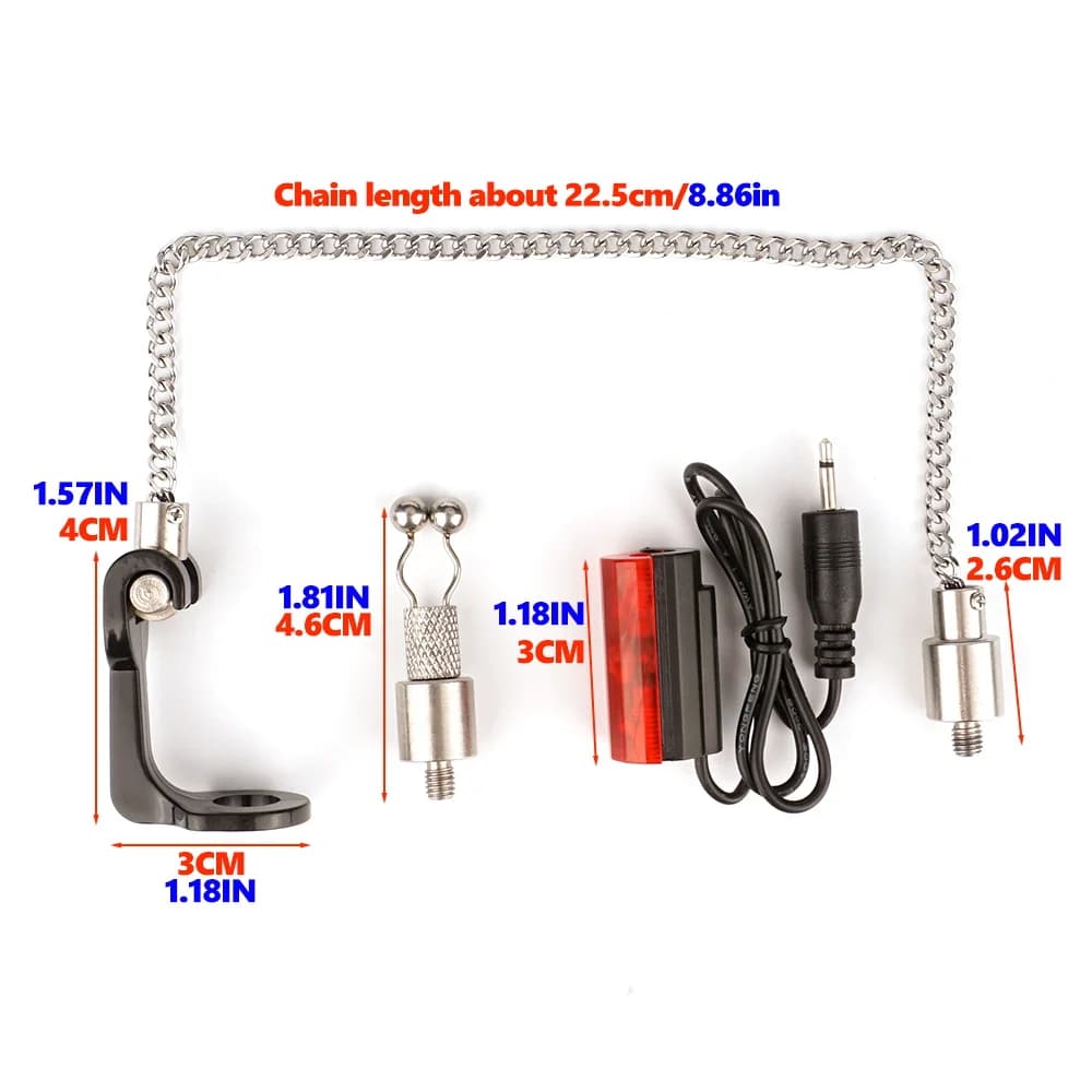 Swingers indicateurs LED Hirisi 2 pièces pour alarmes de touche carpe en acier inoxydable