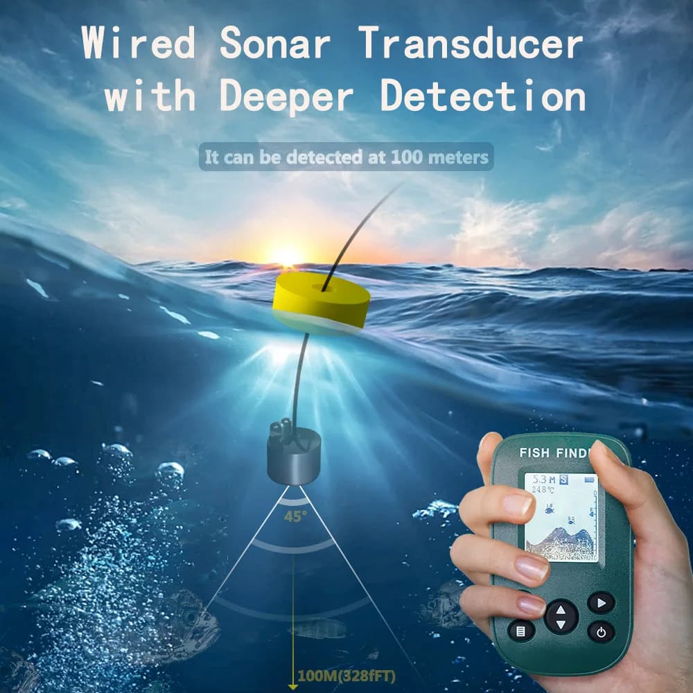 Sondeur portable FindFish intelligent pour détection poissons en mer et lac avec alarme