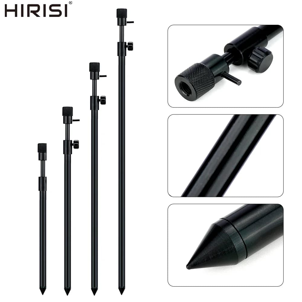 Set 2 supports de berge aluminium HIRISI 4 tailles ajustables - Pour alarmes et barres