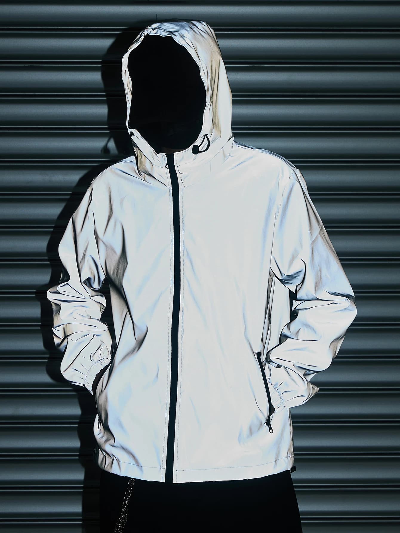 Veste réfléchissante nuit homme running - Veste sécurité pêche nocturne visibilité optimale