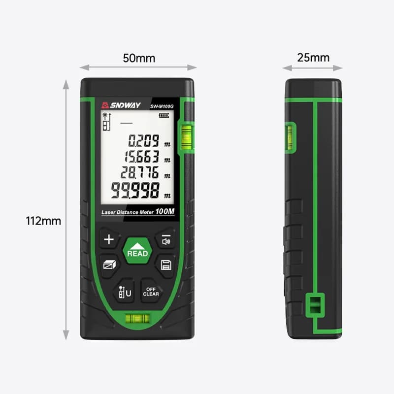 Télémètre laser vert SNDWAY SW-M50G pour pêche - Mesure précise jusqu'à 1000m avec infrarouge
