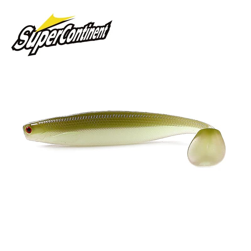 Leurre souple Supercontinent ShadTeez T-tail 50-100mm pour pêche du brochet et sandre - leurre 3D